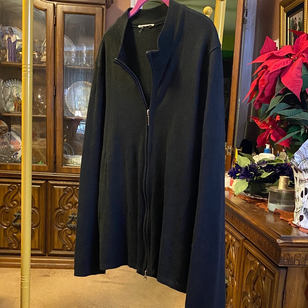 Womens Black Zip-Up Jacket